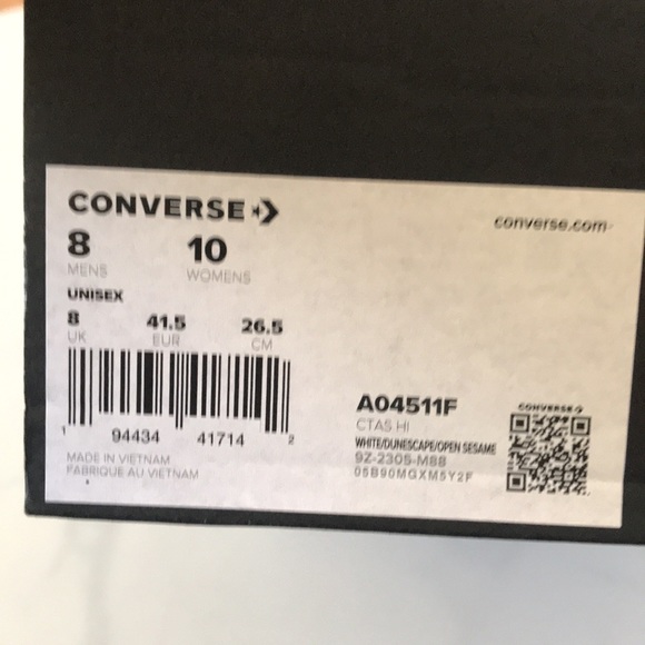 Converse Chuck Taylor All-Star Hi Crafted Patchwork Mens Shoes Size 8 - Picture 12 of 12